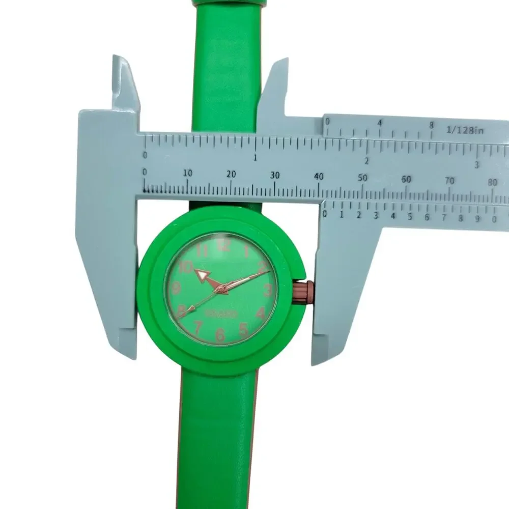 Crayo Crazy For Color Green Brown Analog Quartz Watch Silicone Band Battery